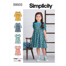 Kjoler til børn. Simplicity 9503. 