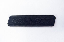 Connect strygemærke sort 8 x 2 cm