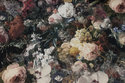 Mellemsvær bomuldscanvas med elegante blomster i digitaltryk