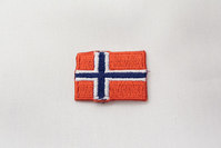 Norsk flag strygemærke, 3 x 2 cm