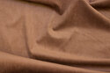 Smalriflet nougatfarvet babyfløjl i polyester med let stræk