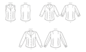 Fold-bagside krave bluser-skjorter