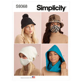 Hat og mask sæt, tørklæde, maske. Simplicity 9368. 