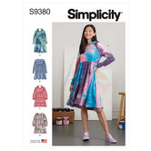 Sweatshirt-kjoler. Simplicity 9380. 
