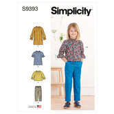 Kjole, tunika, top og bukser. Simplicity 9393. 