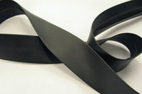 Læderlook skråbånd sort kraftig 2,5cm