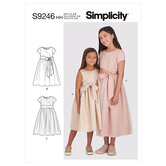 Børn og piger kjoler. Simplicity 9246. 