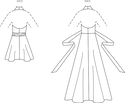 Strik front-wrap halter-kjole i to længder