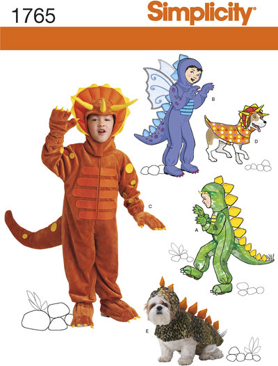 Dinosaur udklædning til børn og dyr