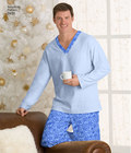 Pajamasbukser, top, futsko og fjernkontrol-holder