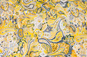 Bluse-viscose med gult Paisleymønster
