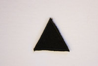 Sort trekant strygemærke 3cm