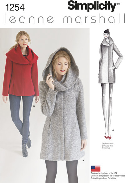 Foeret frakke med hætte eller foldekrave - Leanne Marshall