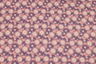 Gammelrosa økologisk patchworkbomuld med ca. 25 mm blomster