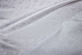 Hvid jacquardvævet polyester satin med Paisleymønster