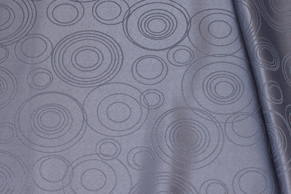 Mellemgrå polyester-jacquard til duge m.m.