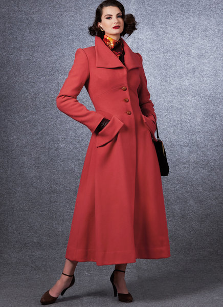 Klassisk lang frakke, Vintage Vogue