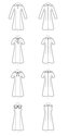 Vintage kjoler med ærme og halsudskæring-variation