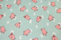 Mellemsvær bomuld/polyester med grise
