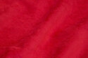 Smalriflet rød babyfløjl i polyester med let stræk