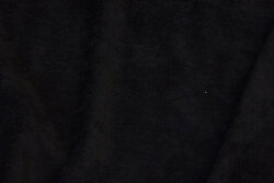 Smalriflet sort Babyfløjl i polyester med let stræk