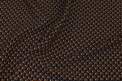 Sort bluse viscose med lille brunt retromønster