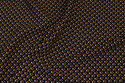 Sort bluse viscose med lille brunt retromønster