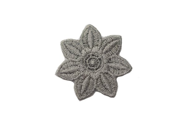 Strygemotiv, grå blomst ca. 4 cm
