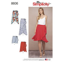 Wrap Skirt in Four Lengths. Simplicity 8606. 