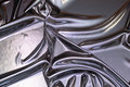 Blød sølv-folietryk med sort jerseybagside