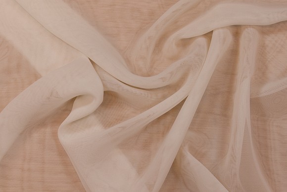 Chiffon polyester i off-white og mange andre farver