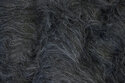 Langhåret pelsstof i mørk meleret grå