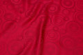 Rød polyester jacquard til duge m.m.