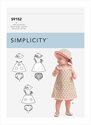 Baby kjole, underbukser, hat
