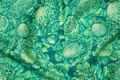 Grøn patchwork-bomuld med kål