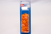 Orange plastictrykknapper ø 12,4 mm