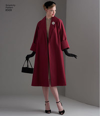 Elegant A-formet frakke. Simplicity 8509. 
