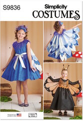 Børn og Piger Kostumer by Andrea Schewe Designs. Simplicity 9836. 