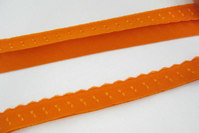 Foldeelastik med tungekant orange 1cm