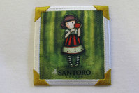 Santoro pigemotiv grøn 7 x 7 cm