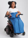 Poncho med aftagelig hætte og kørestolstæppe