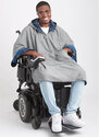Poncho med aftagelig hætte og kørestolstæppe