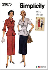 Vintage nederdel og jakke. Simplicity 9675. 