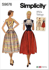 Vintage to-piece kjoler. Simplicity 9676. 