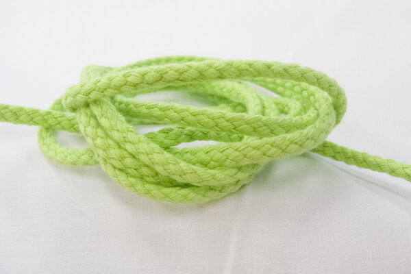 Anoraksnor bomuld lime 5mm