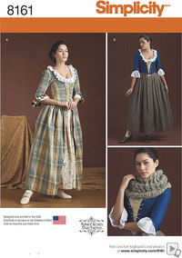 1800-tals kjoler. Simplicity 8161. 