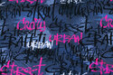 Koksgrå bomuldsjersey med graffiti