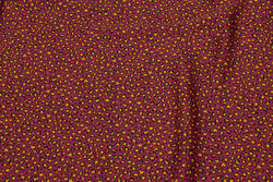 Hindbærfarvet micro-polyester med lille mønster