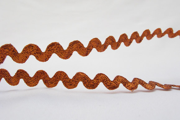 Kobber zig-zag bånd 10 mm bred