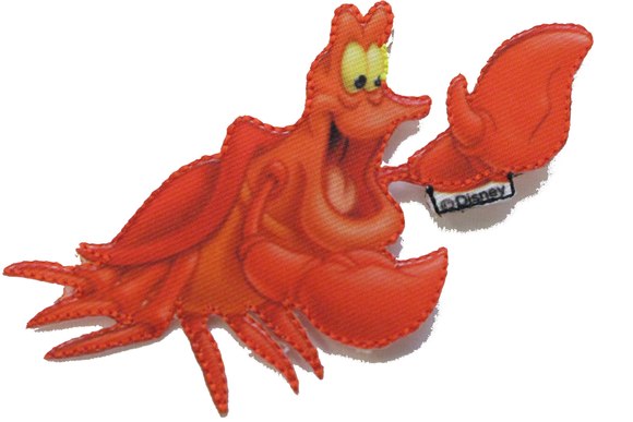 Sebastian krabbe strygemærke 6x7cm